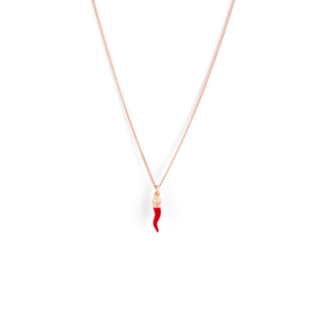 collana ciondolo corno rosso