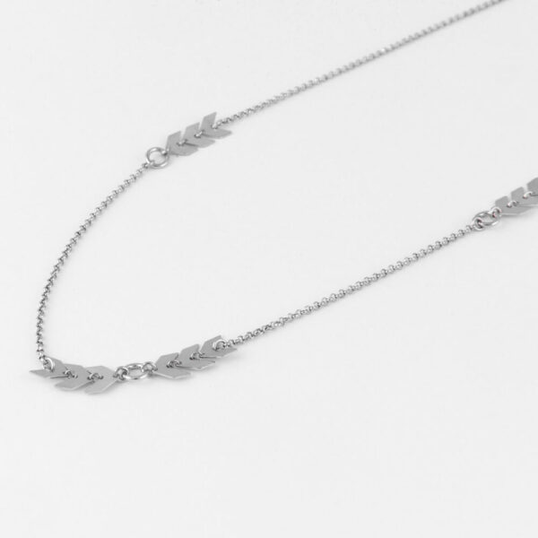 collana freccia centrale silver
