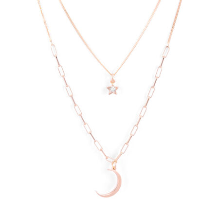 collana luna e stelle gold