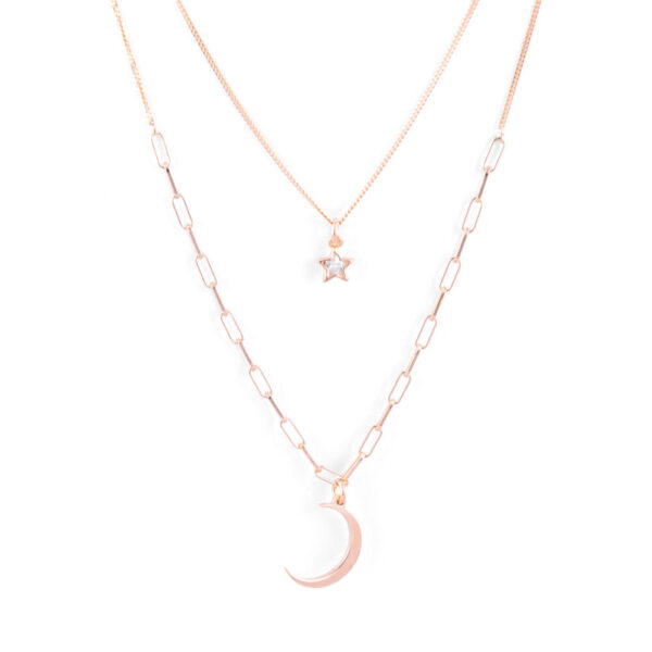collana luna e stelle gold