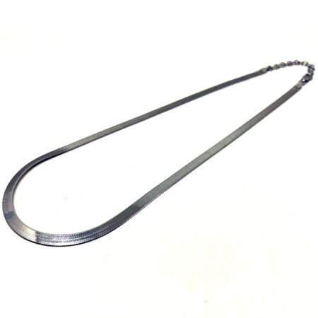 collana spiga piatta silver