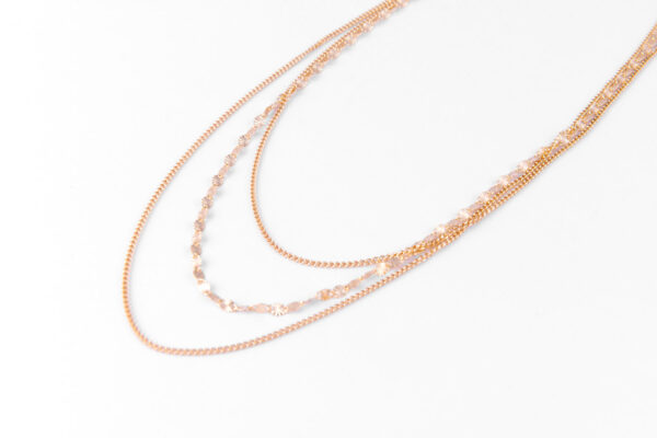 collana tre fili gold